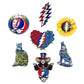 Grateful Dead Metal Stickers by Jon Dooey