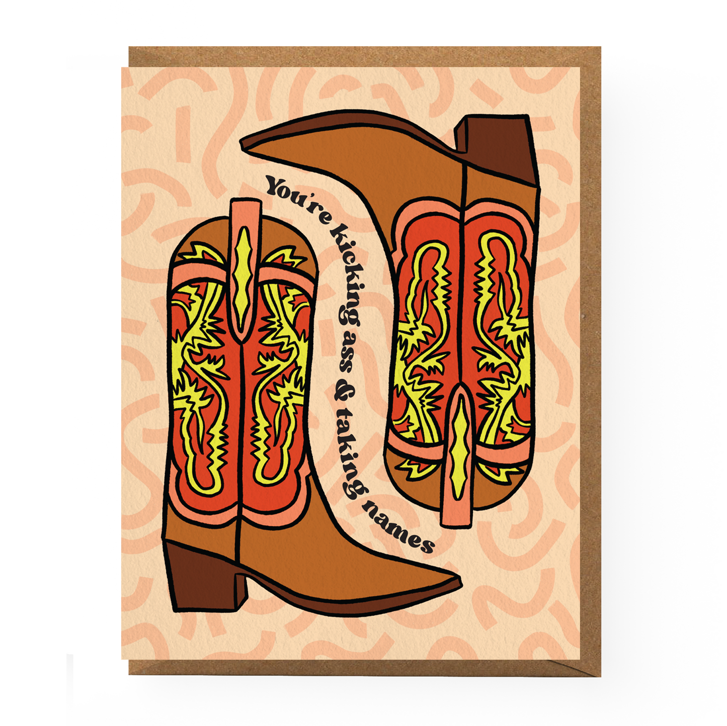 Kickass Cowboy Boot Congratulations Card
