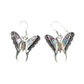 Sterling Silver Shell Filigree Butterfly Earrings