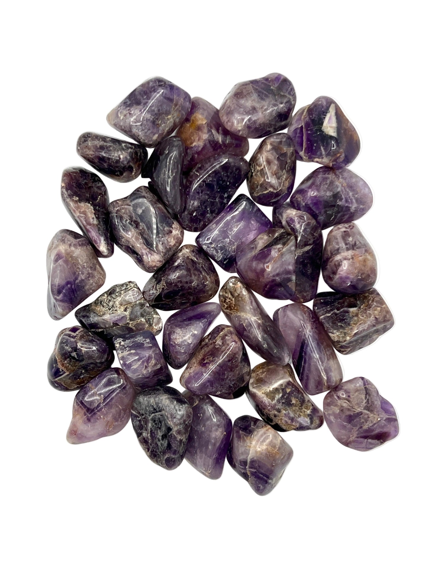 Chevron Amethyst Tumbles