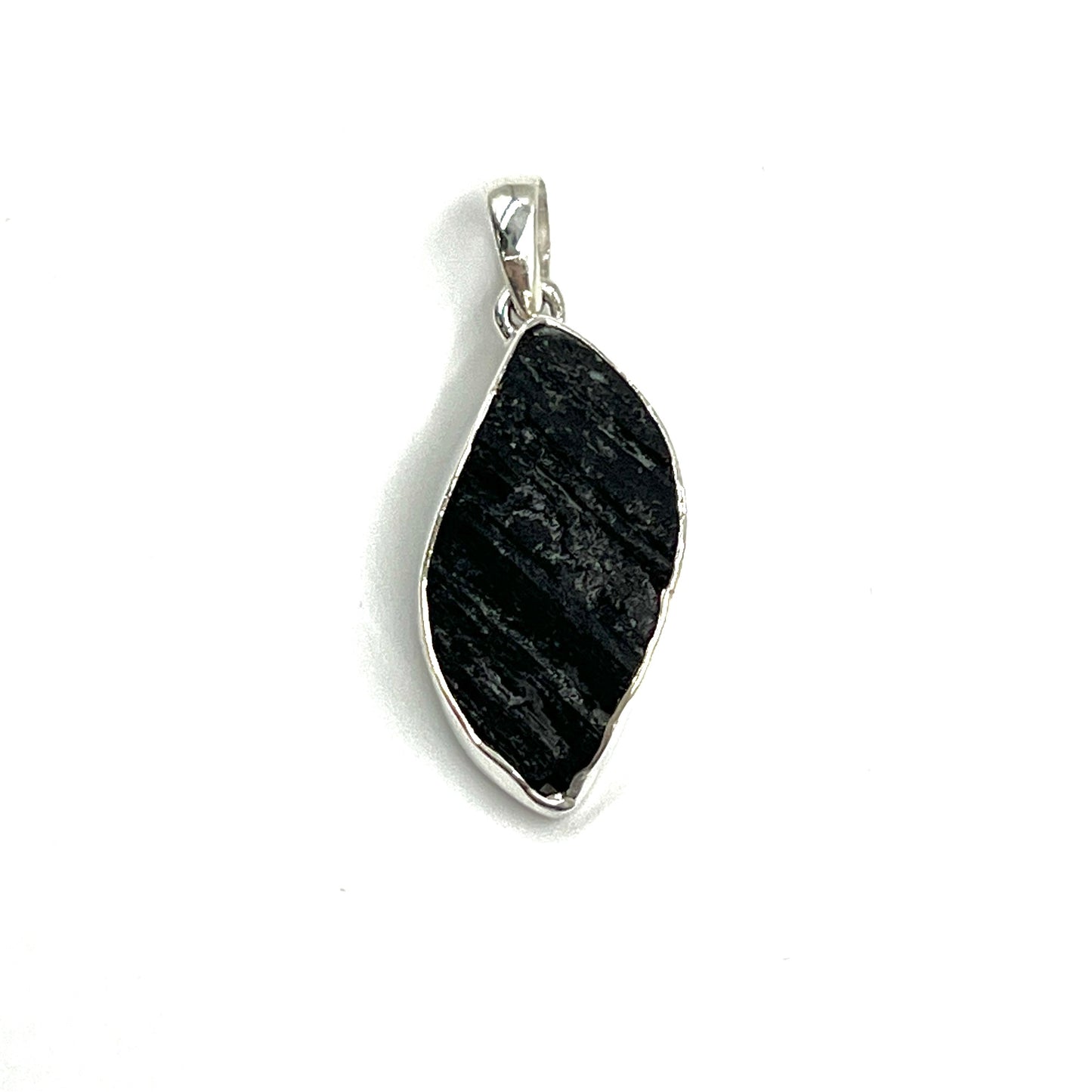 Black Tourmaline Freeform Pendants