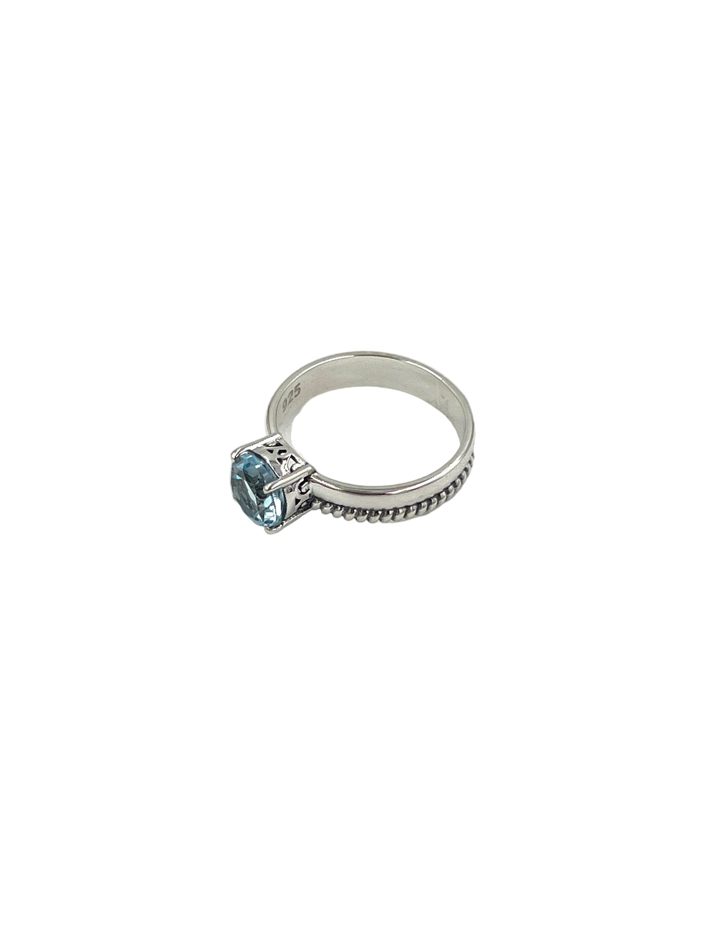 Braided Blue Topaz Ring