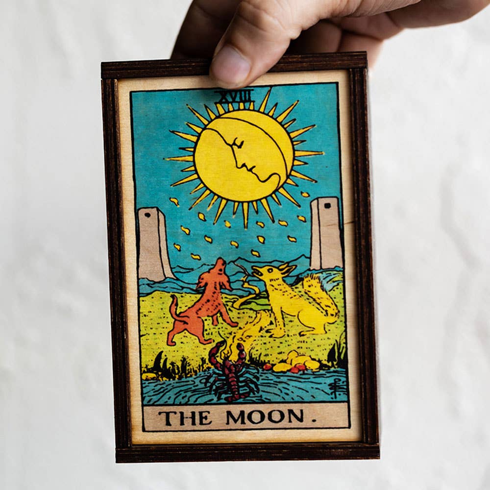 Tarot - 18 - The Moon Full Color Stash Box