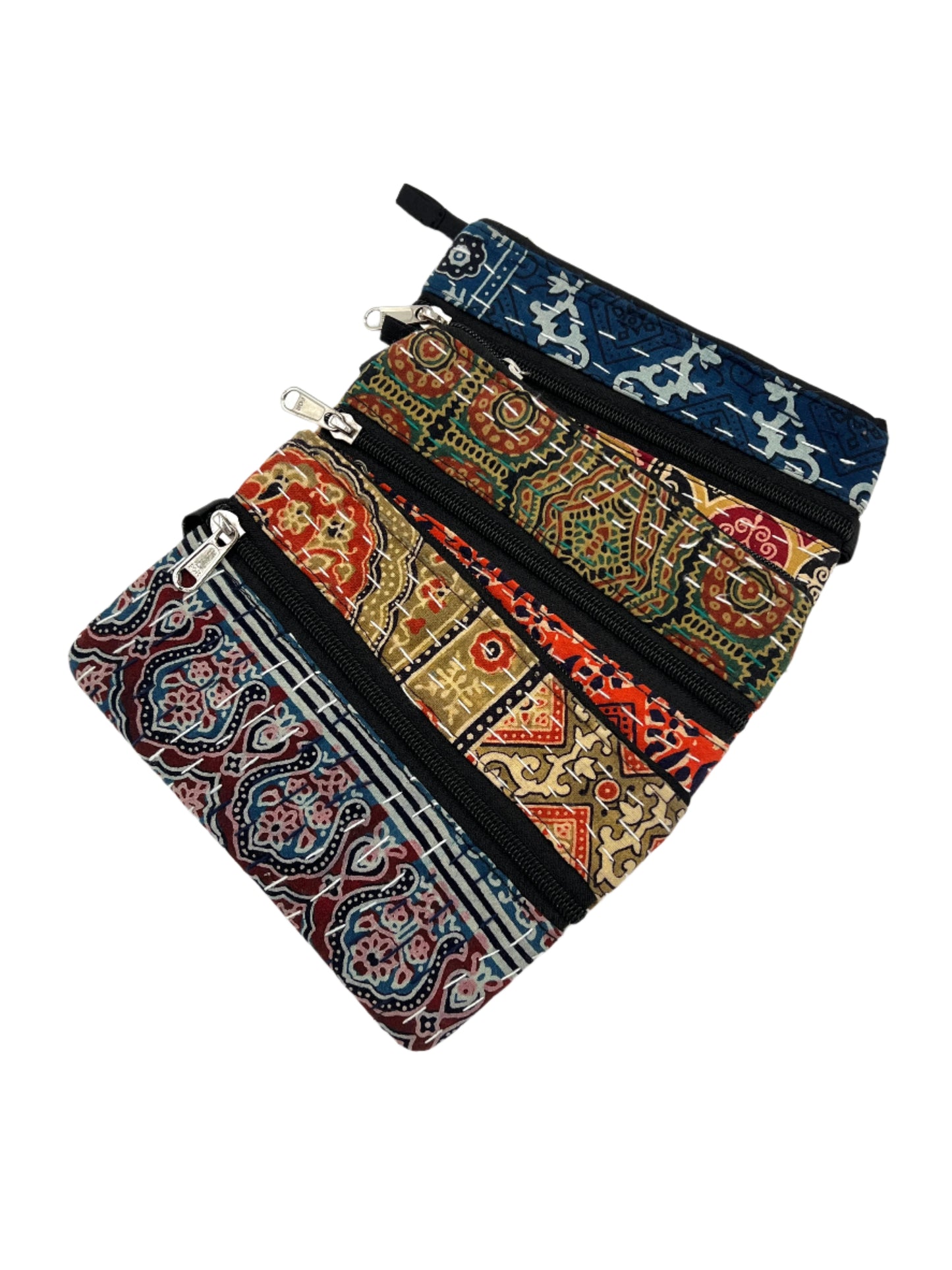 Block Print Kantha Coin Bag 5" x 7"