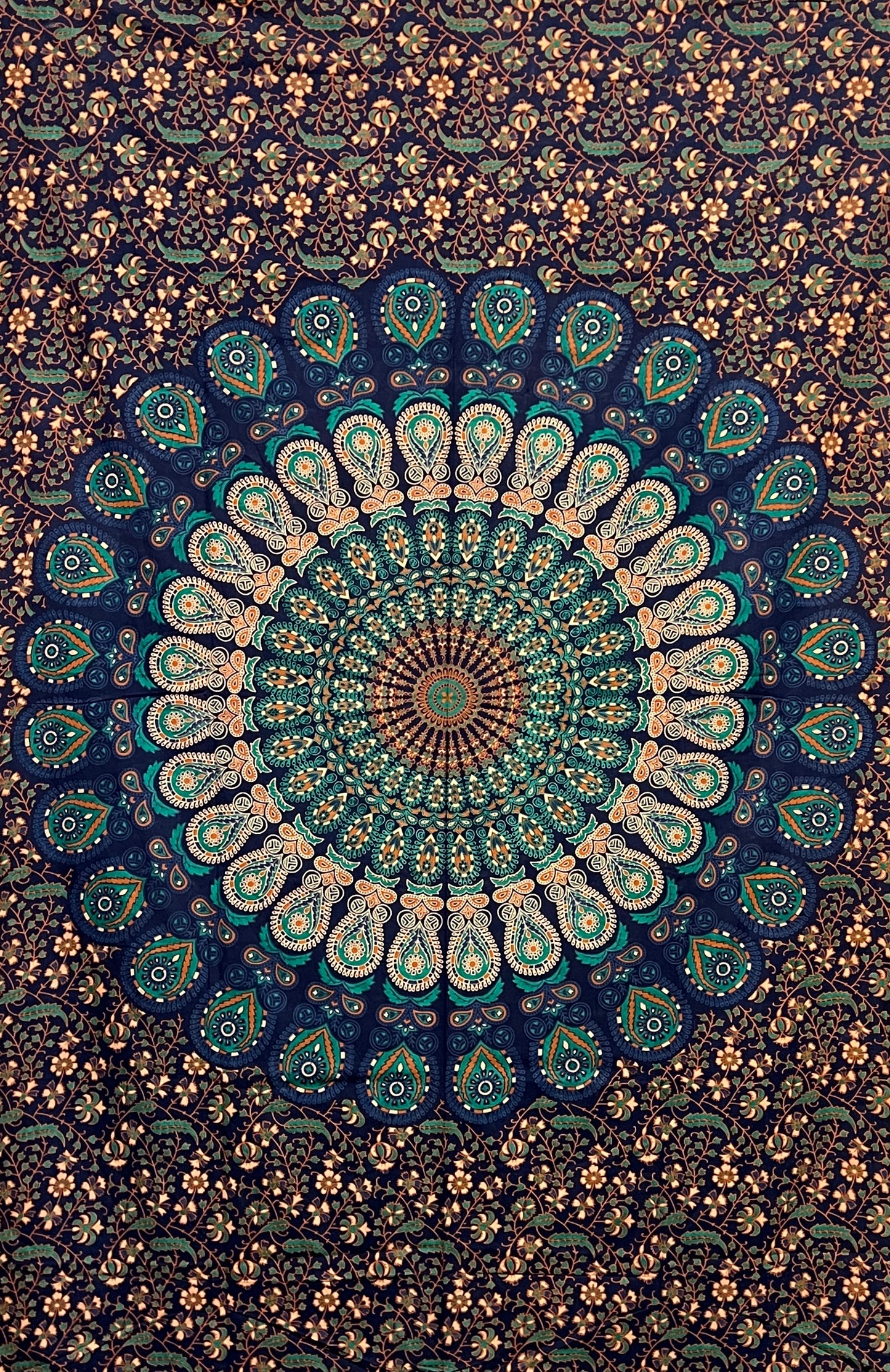 Peacock Flower Mandala Tapestries