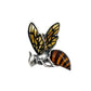 Silver Amber Queen Bee Pendant