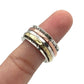 Oxidized Silver Multi Metal Spinner Ring