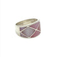 Sterling Silver Shell Large Geometric Ring