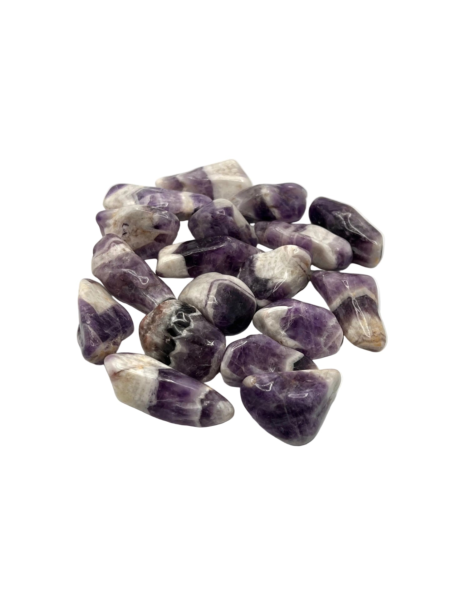 Chevron Amethyst Tumbles