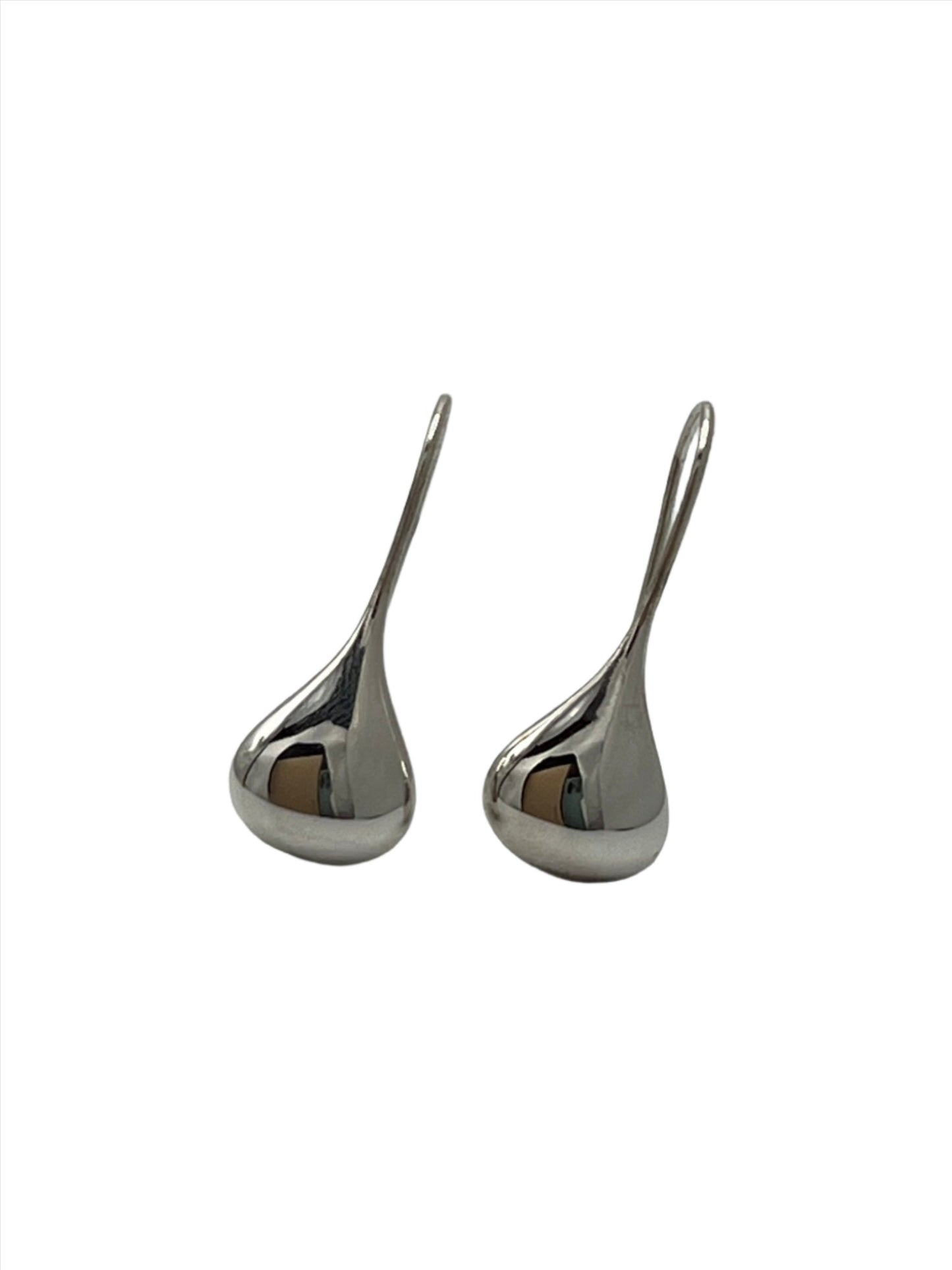 Sterling Silver Teardrop Hook Earrings