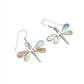 Sterling Silver Shell Dragonfly Earrings