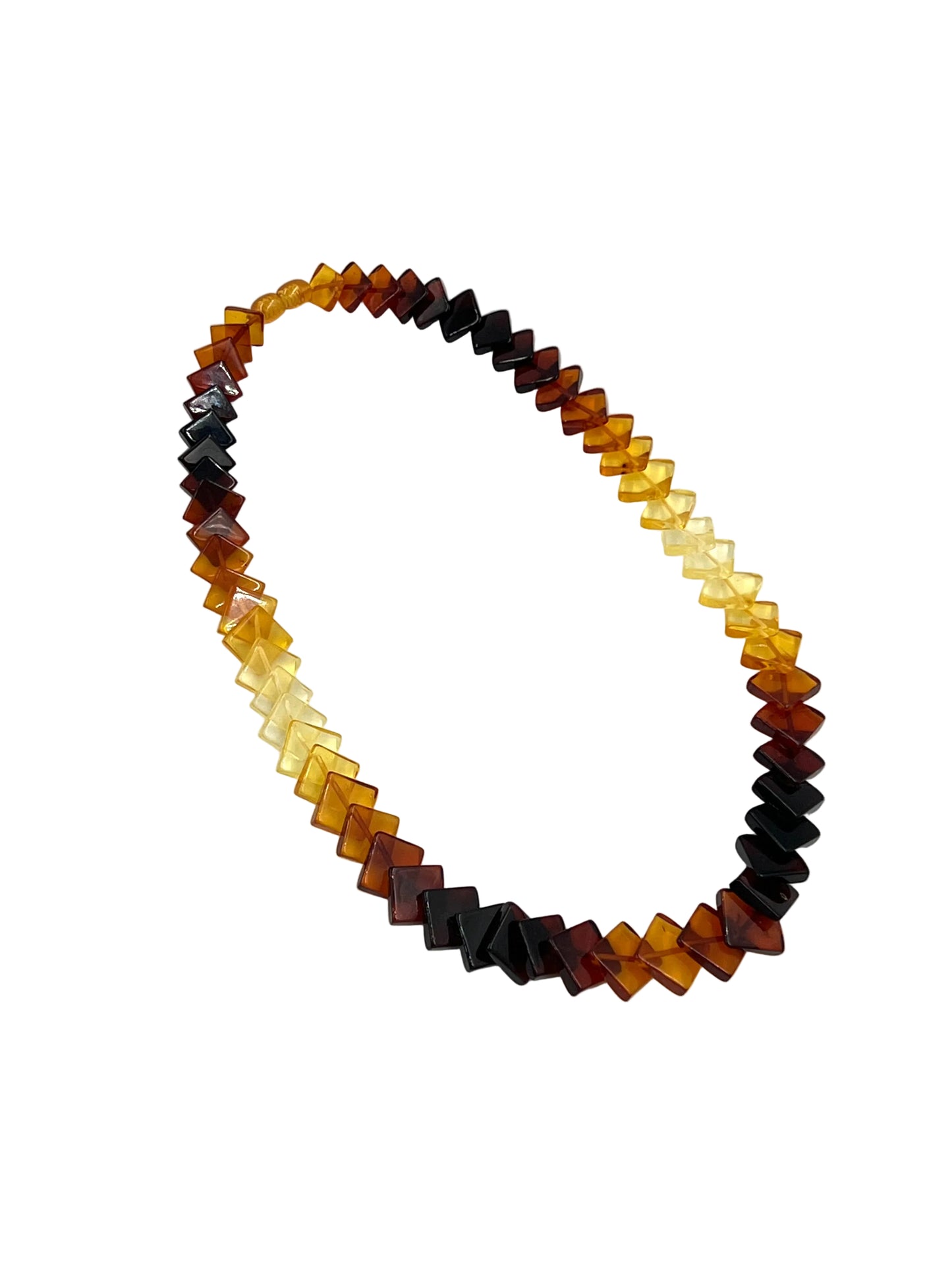 Gradient Amber Square Necklaces