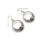Sterling Silver Moldavite Celtic Circle Earrings