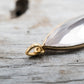 14 Karat Gold | Rose Quartz Marquise Cut Pendant