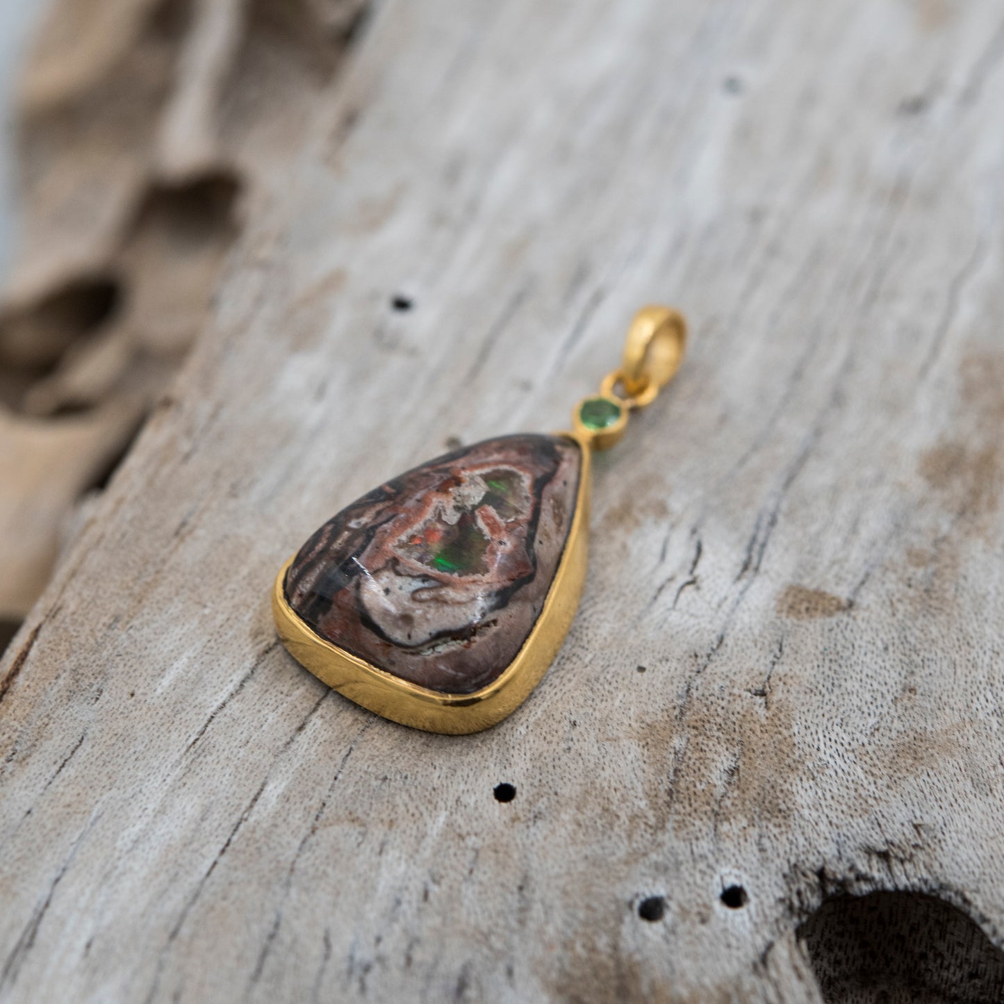 14 Karat Gold | Mexican Fire Opal Pendant Collection
