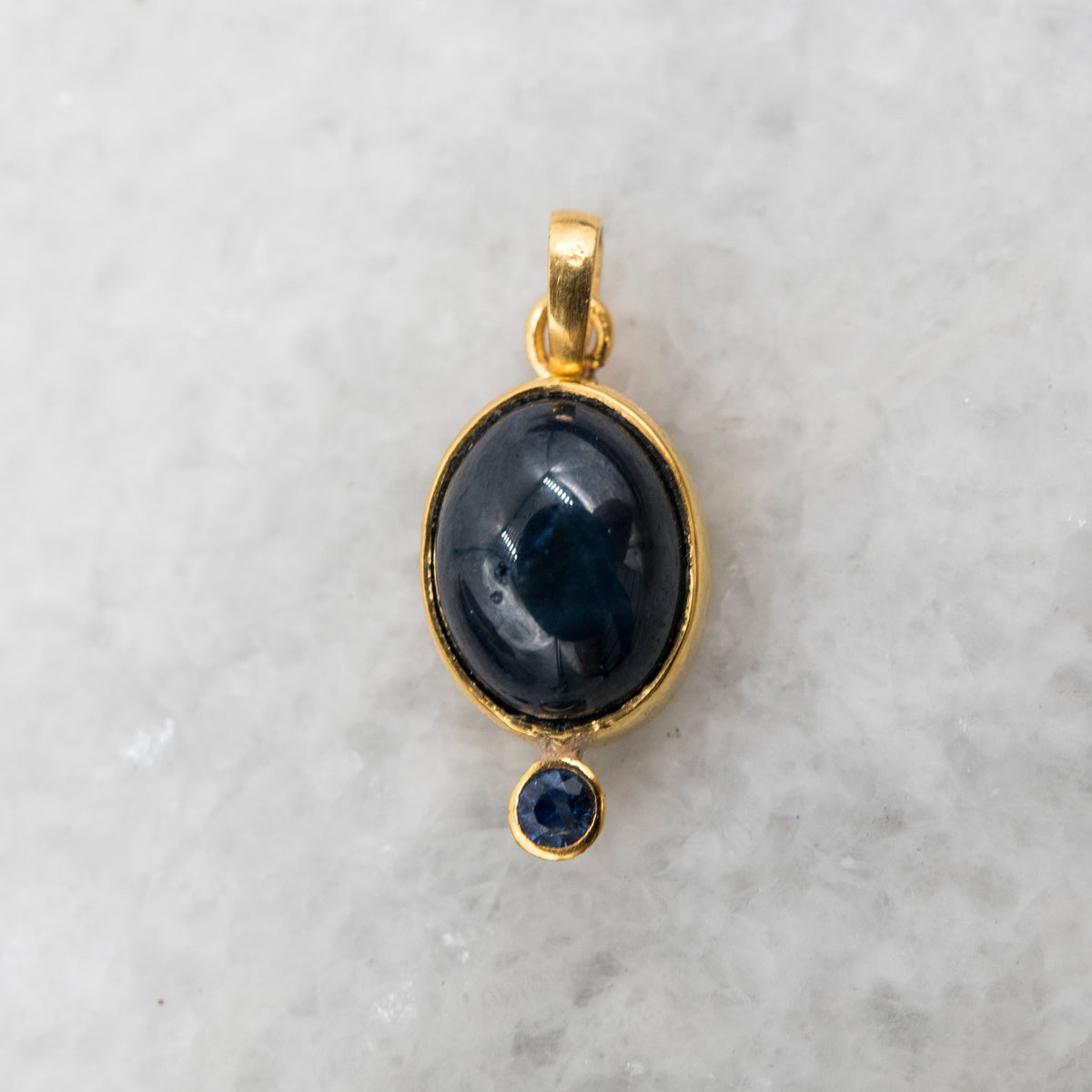 14 Karat Gold | Star Sapphire & Diamond Pendant Collection