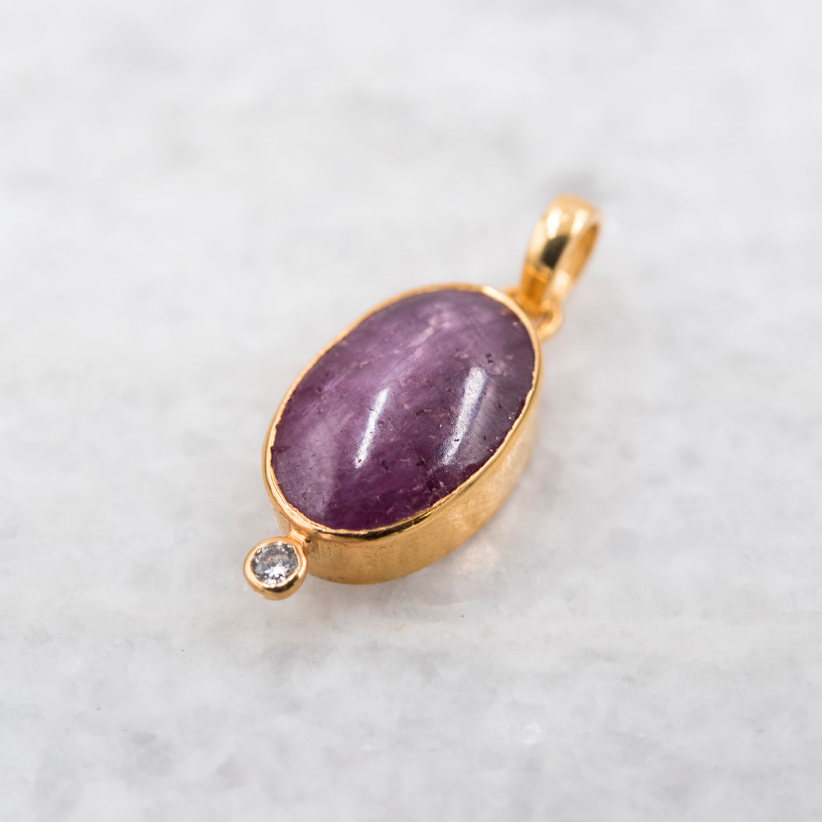 14 Karat Gold | Star Ruby & Diamond Pendant Collection