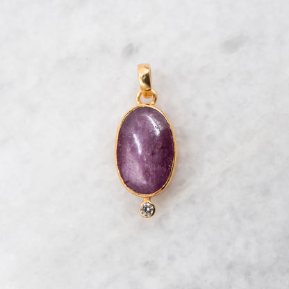 14 Karat Gold | Star Ruby & Diamond Pendant Collection