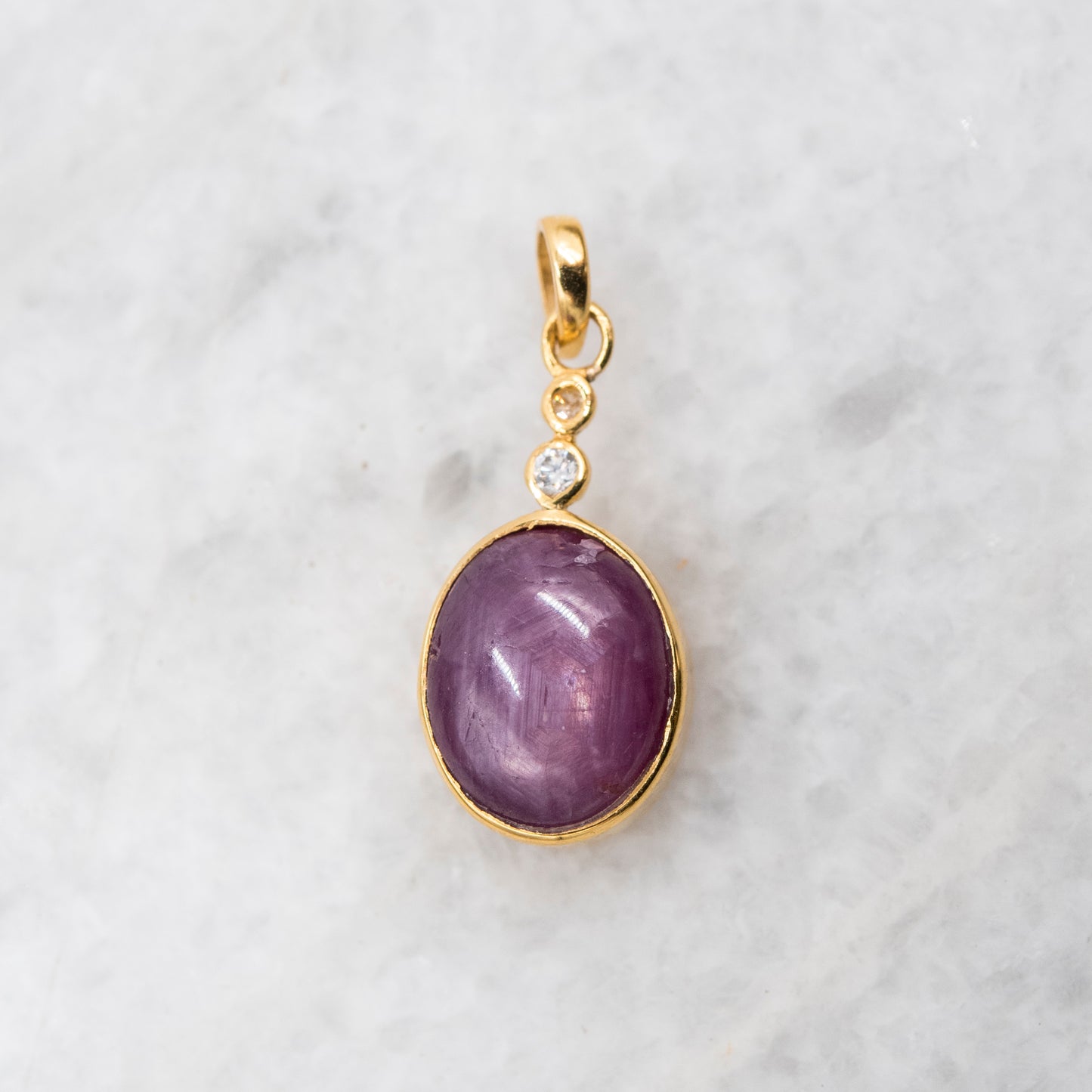 14 Karat Gold | Star Ruby & Diamond Pendant Collection