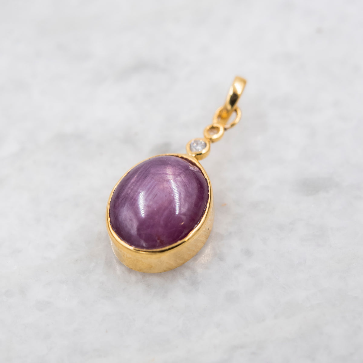 14 Karat Gold | Star Ruby & Diamond Pendant Collection