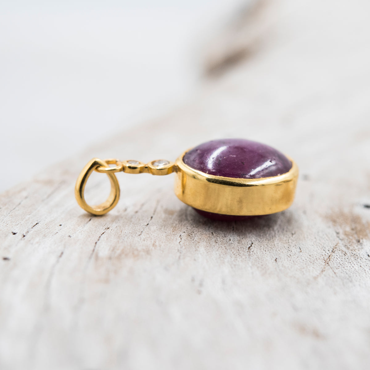 14 Karat Gold | Star Ruby & Diamond Pendant Collection