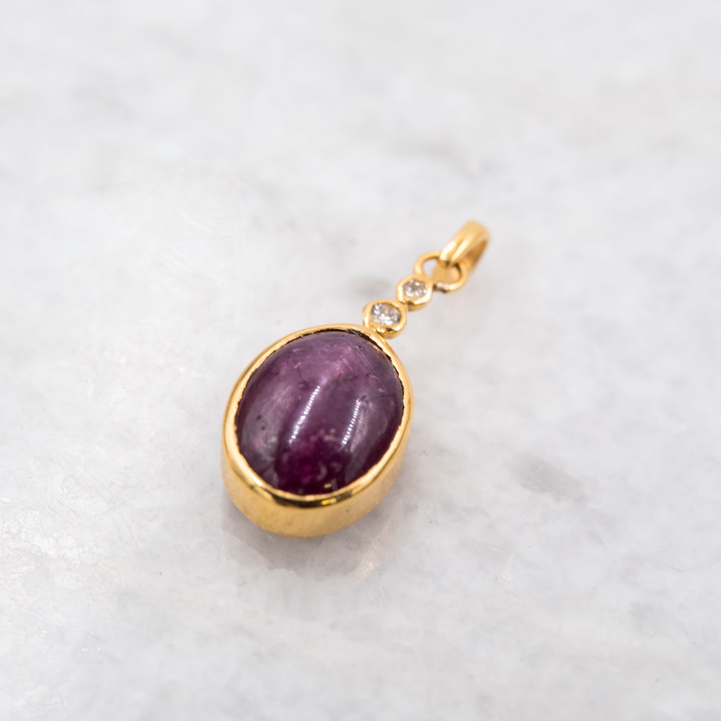 14 Karat Gold | Star Ruby & Diamond Pendant Collection