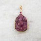 14 Karat Gold | Handcarved Ganesh Ruby Pendant