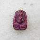 14 Karat Gold | Hand carved Ganesh Ruby Pendant
