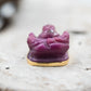 14 Karat Gold | Hand carved Ganesh Ruby Pendant