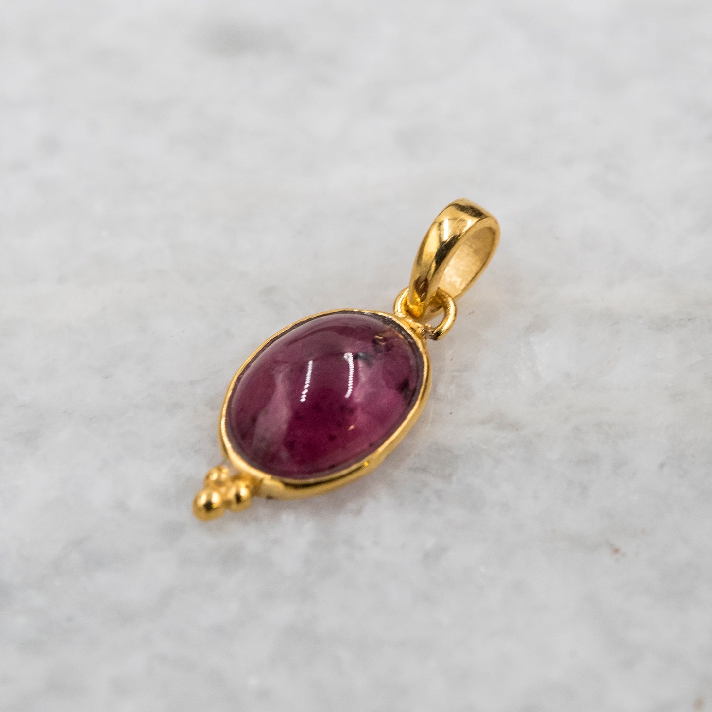 14 Karat Gold | Pink Tourmaline Pendant