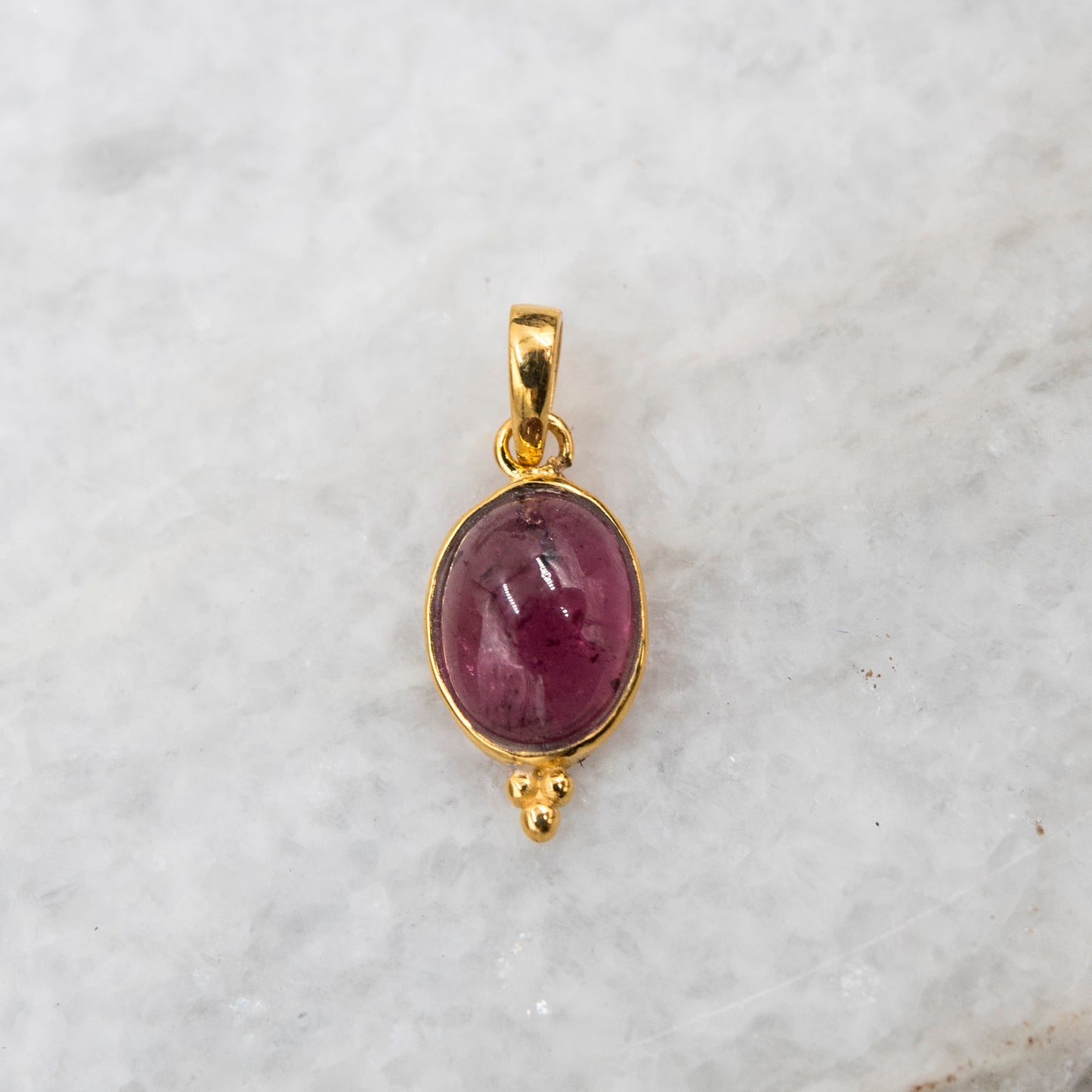 14 Karat Gold | Pink Tourmaline Pendant