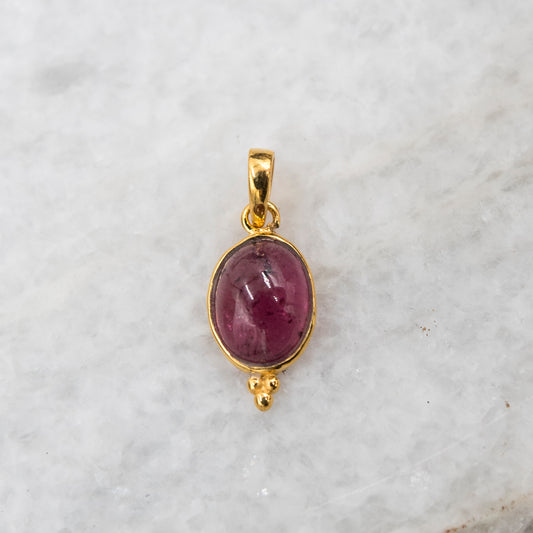 14 Karat Gold | Pink Tourmaline Pendant