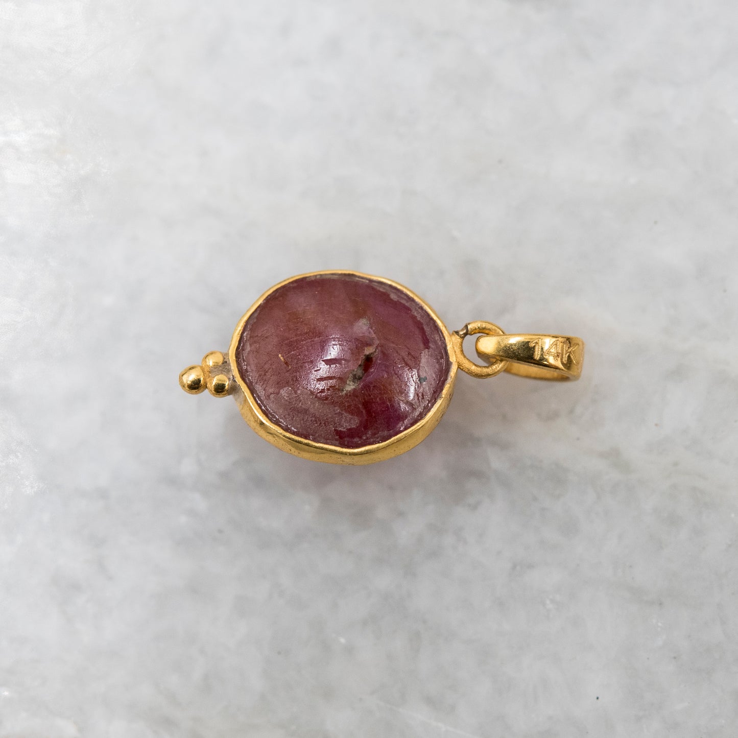 14 Karat Gold | Pink Tourmaline Pendant