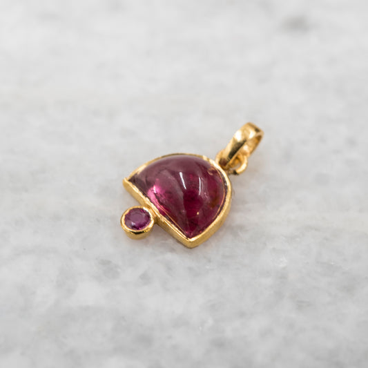 14 Karat Gold | Pink Tourmaline Pendant
