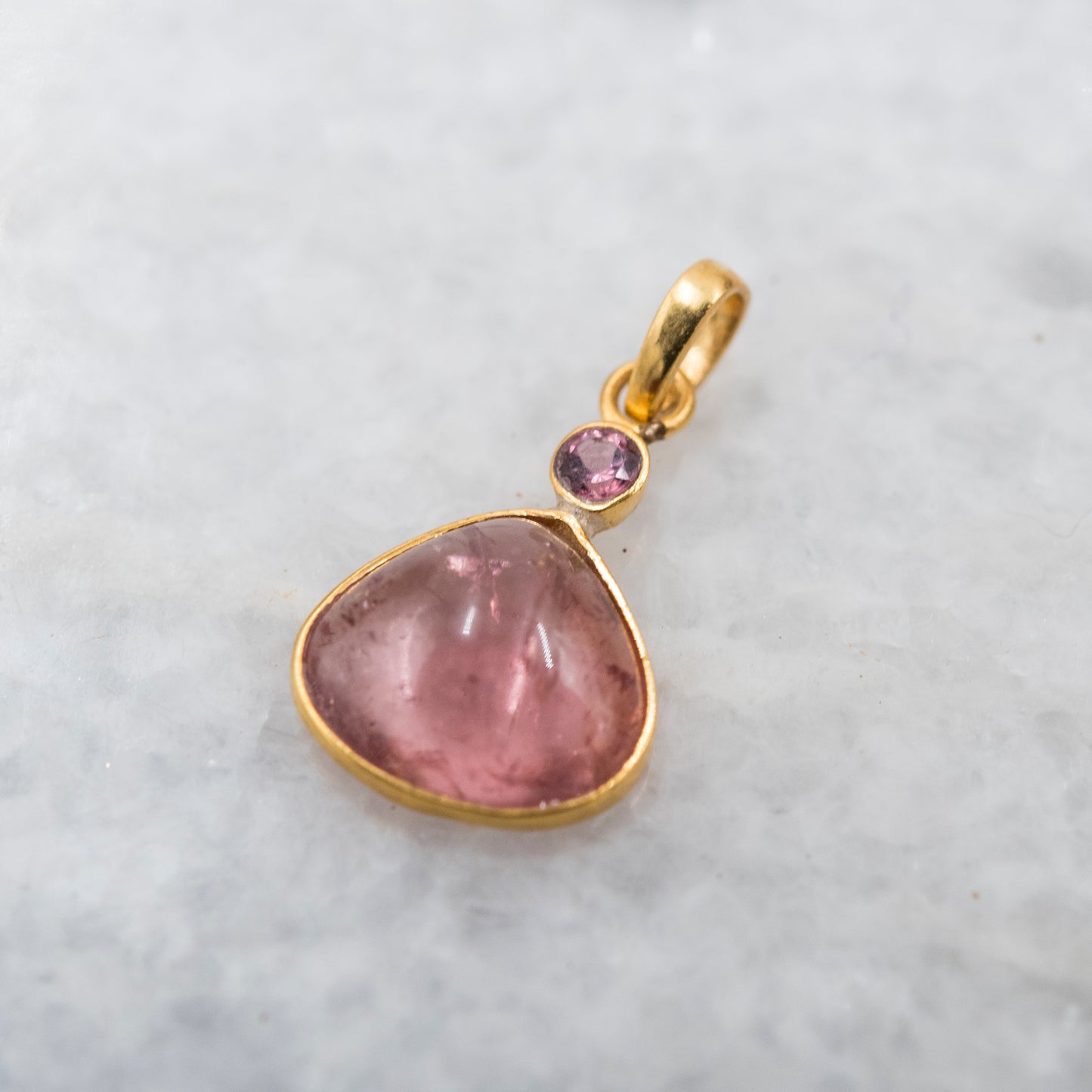 14 Karat Gold | Pink Tourmaline Pendant
