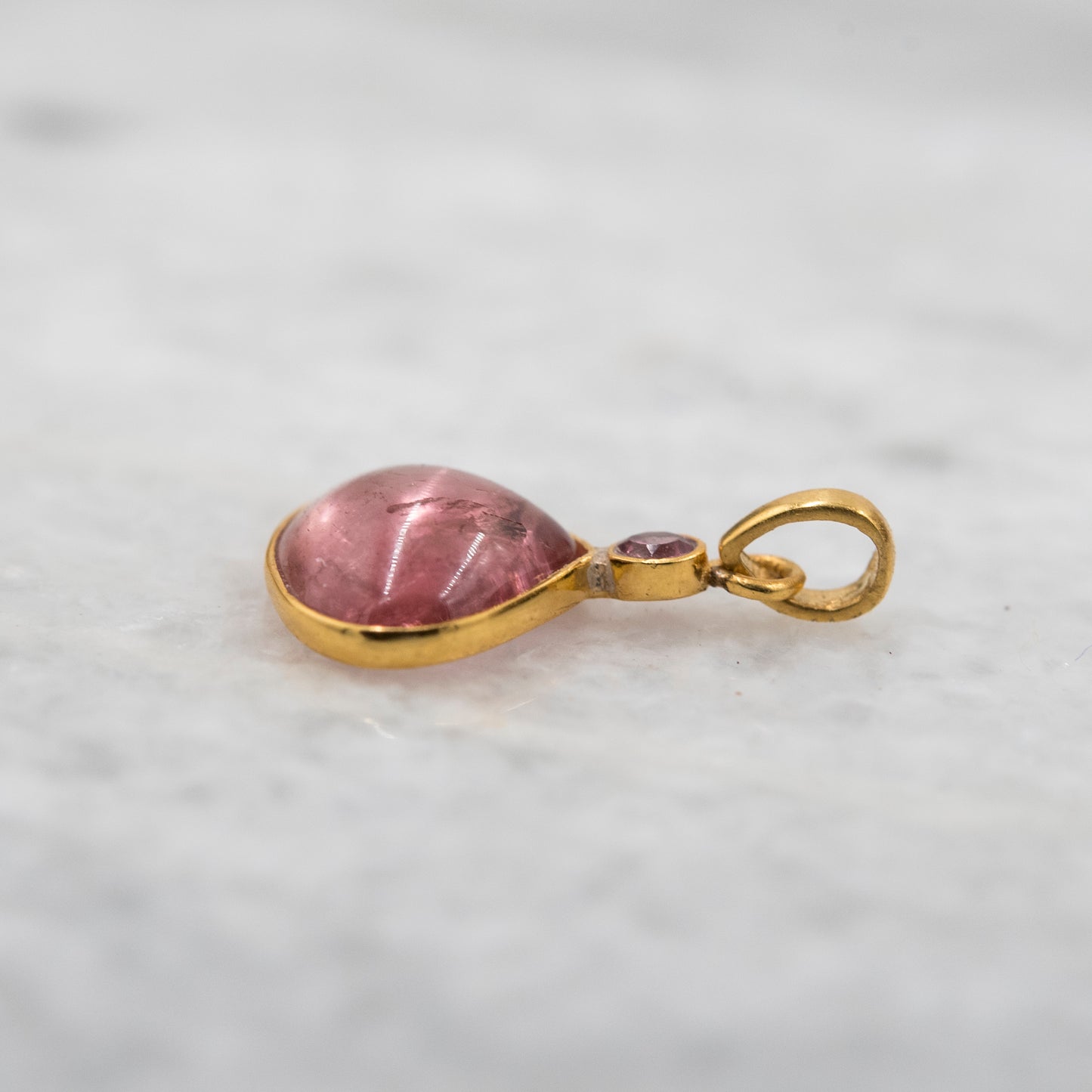 14 Karat Gold | Pink Tourmaline Pendant