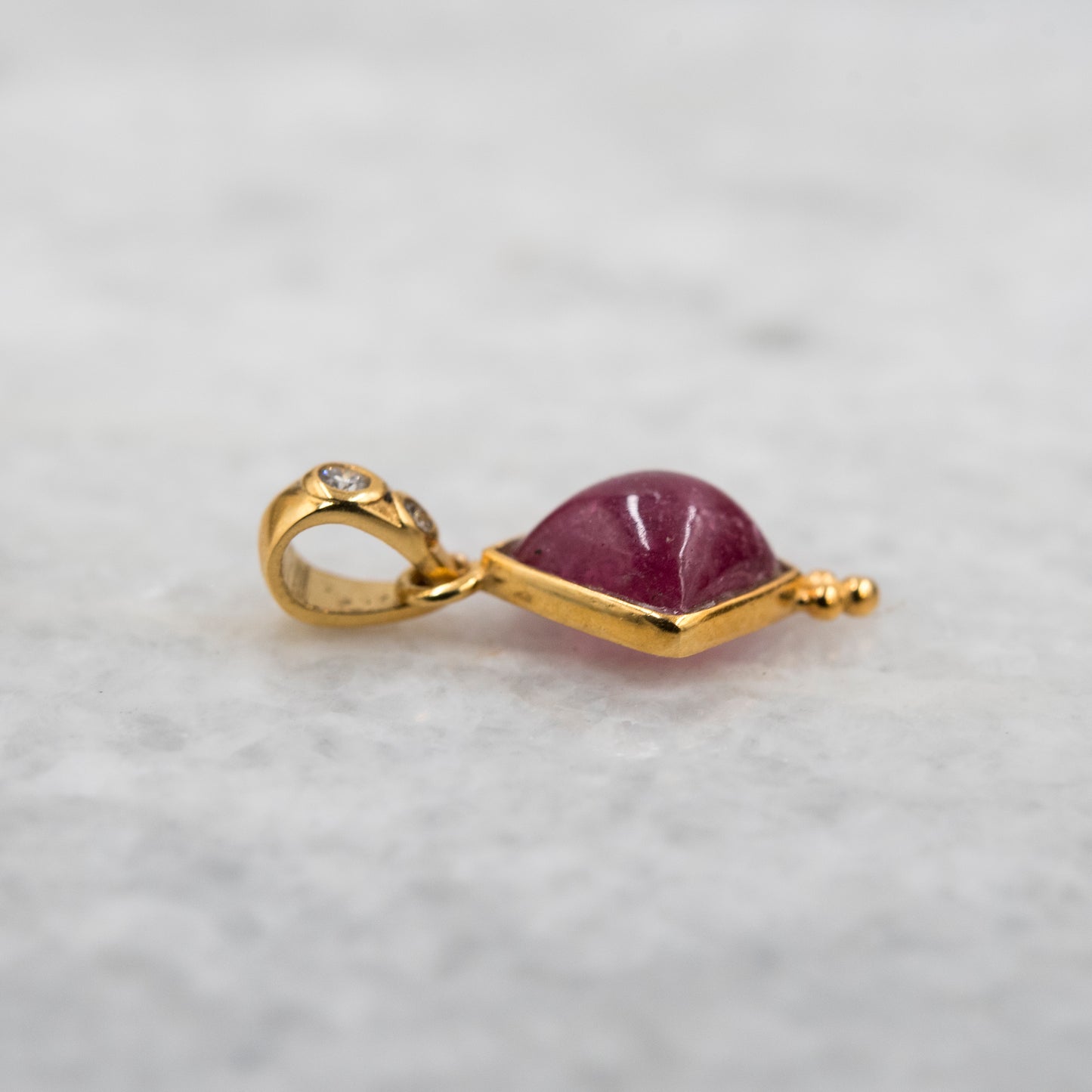 14 Karat Gold | Pink Tourmaline & Diamond Pendant Collection