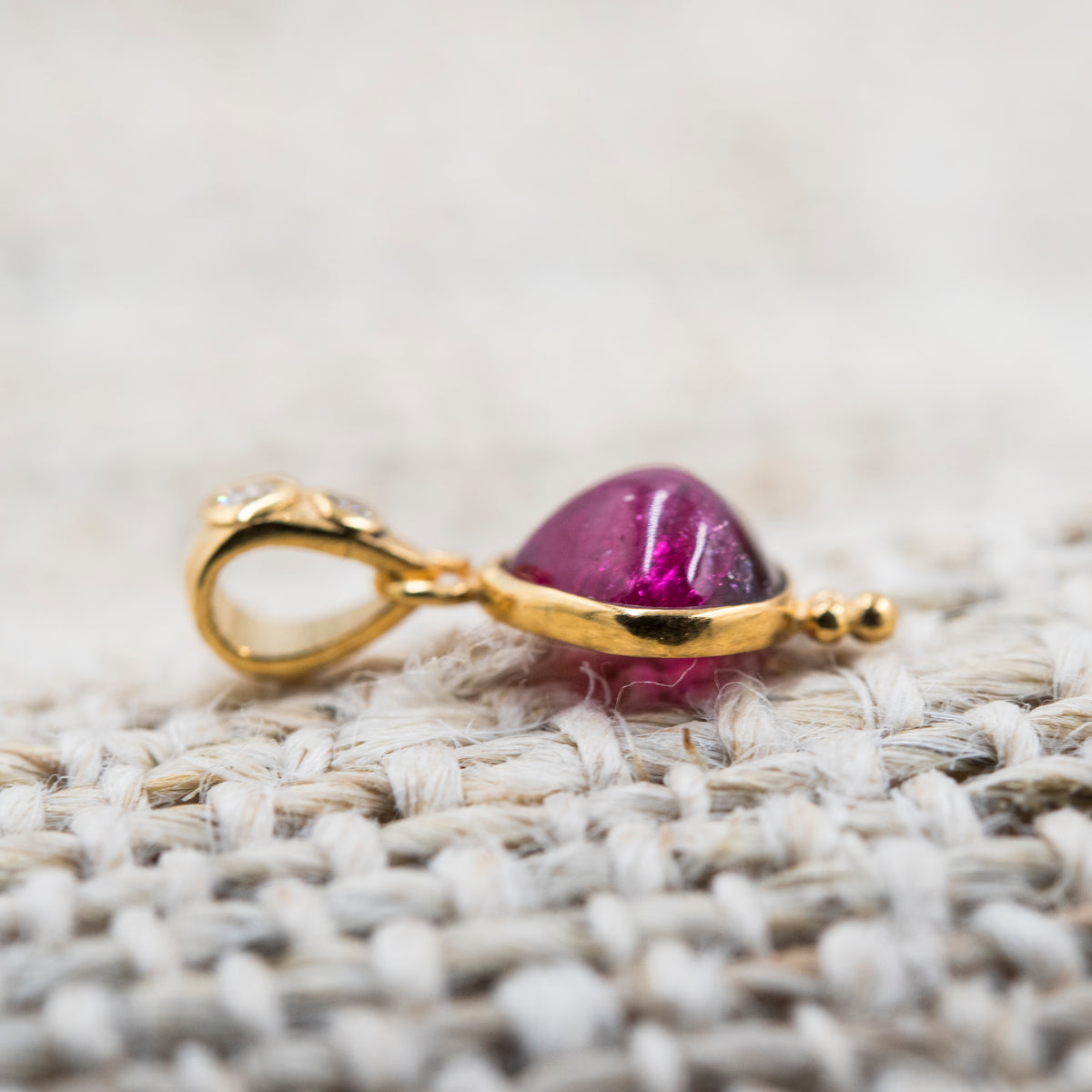 14 Karat Gold | Pink Tourmaline & Diamond Pendant Collection