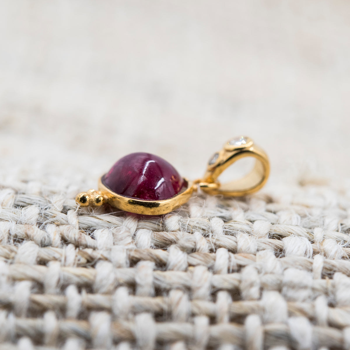 14 Karat Gold | Pink Tourmaline & Diamond Pendant Collection