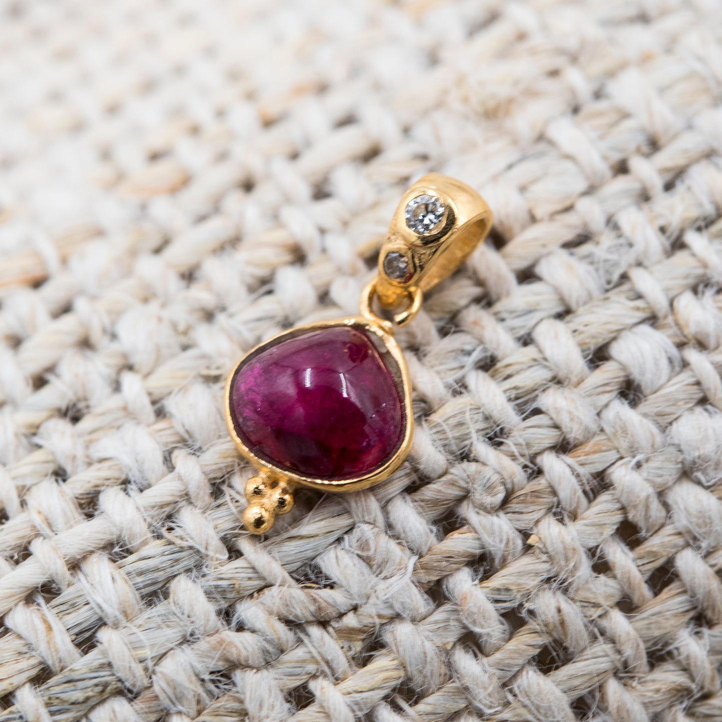 14 Karat Gold | Pink Tourmaline & Diamond Pendant Collection