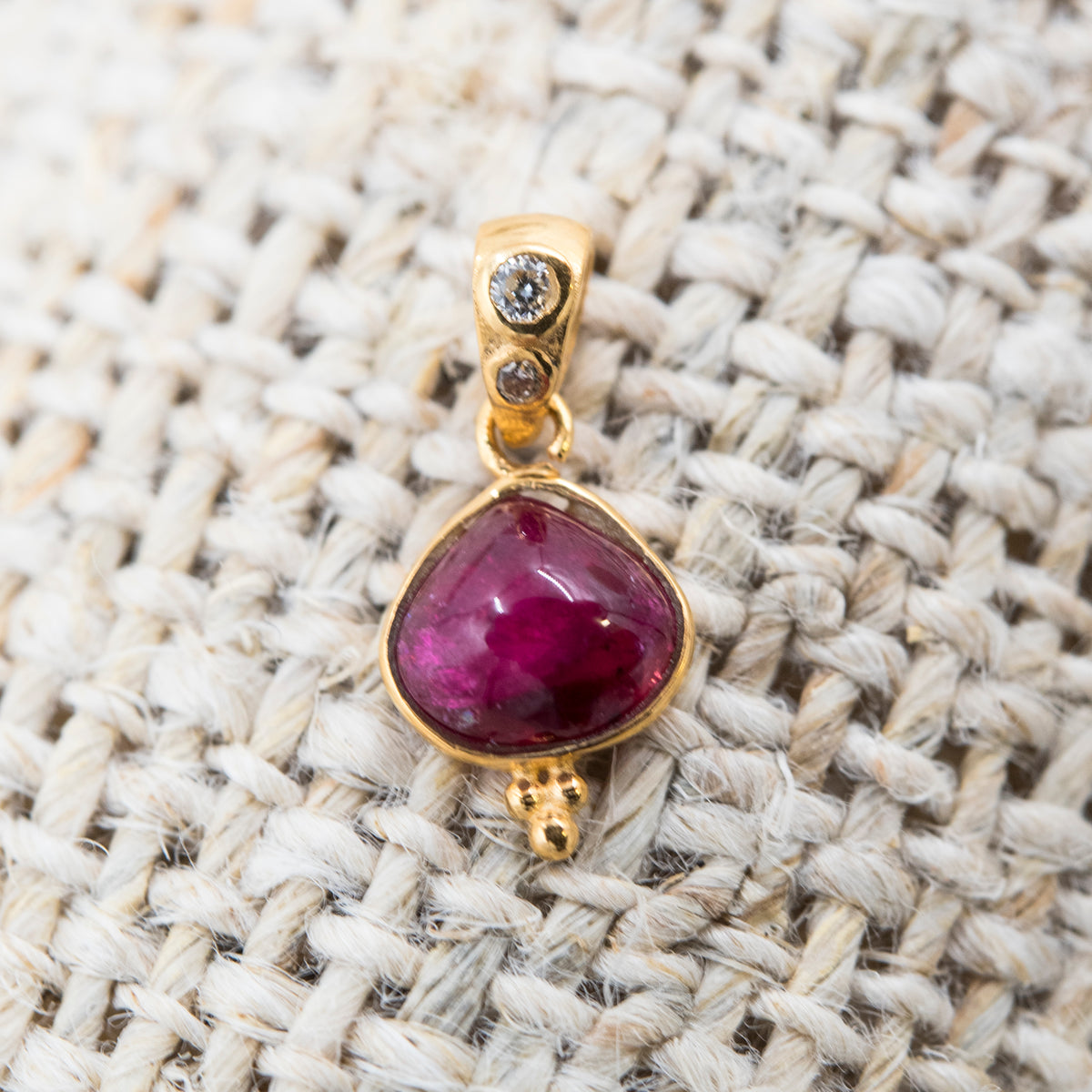 14 Karat Gold | Pink Tourmaline & Diamond Pendant Collection