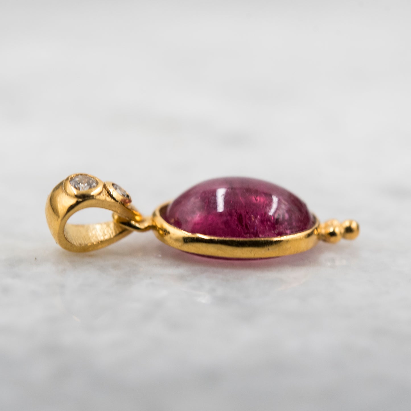 14 Karat Gold | Pink Tourmaline & Diamond Pendant Collection