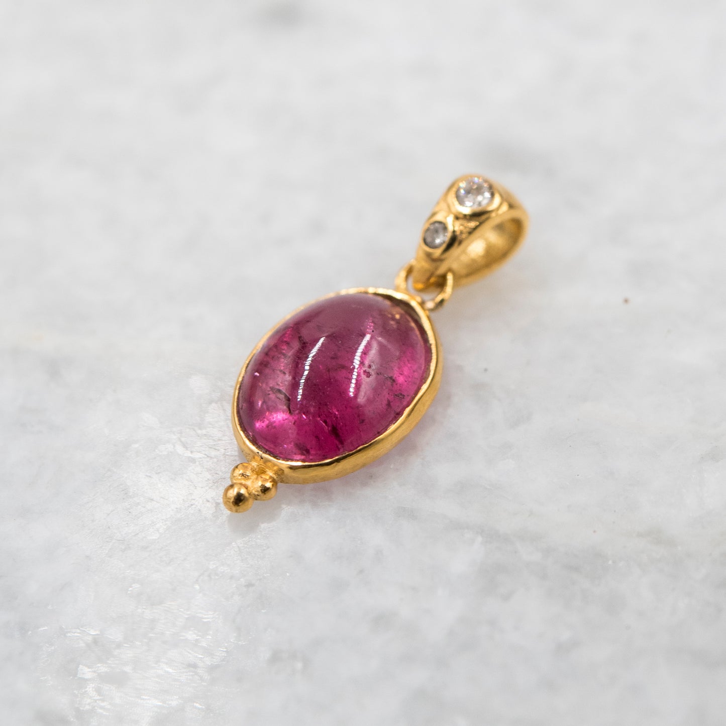 14 Karat Gold | Pink Tourmaline & Diamond Pendant Collection