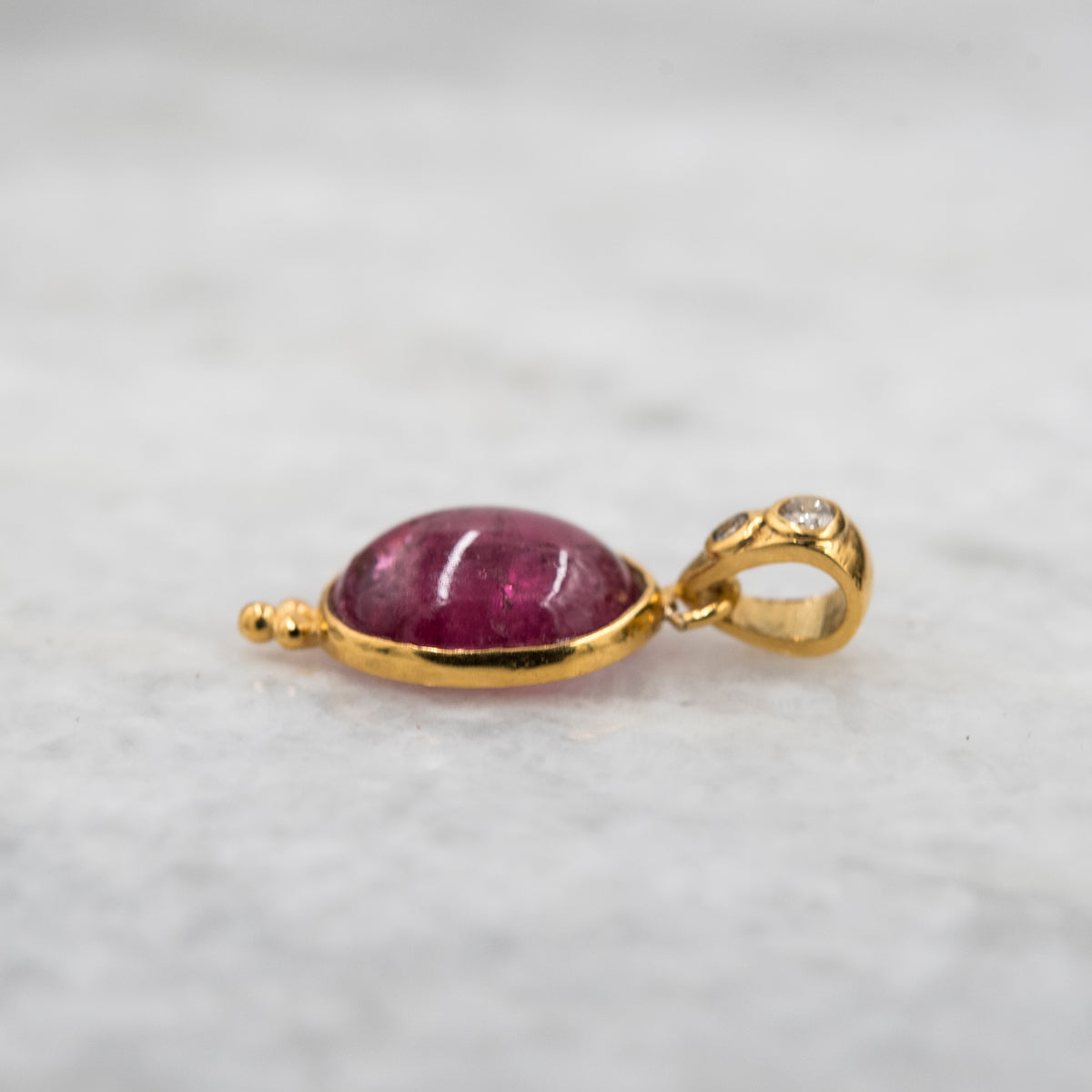 14 Karat Gold | Pink Tourmaline & Diamond Pendant Collection