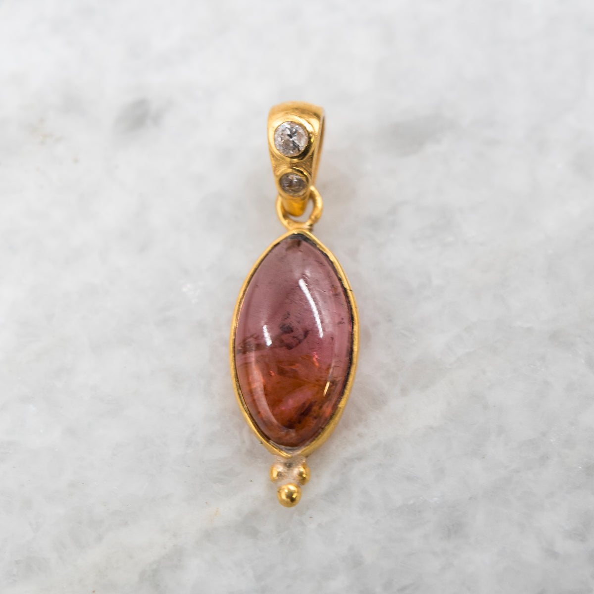 14 Karat Gold | Pink Tourmaline & Diamond Pendant Collection