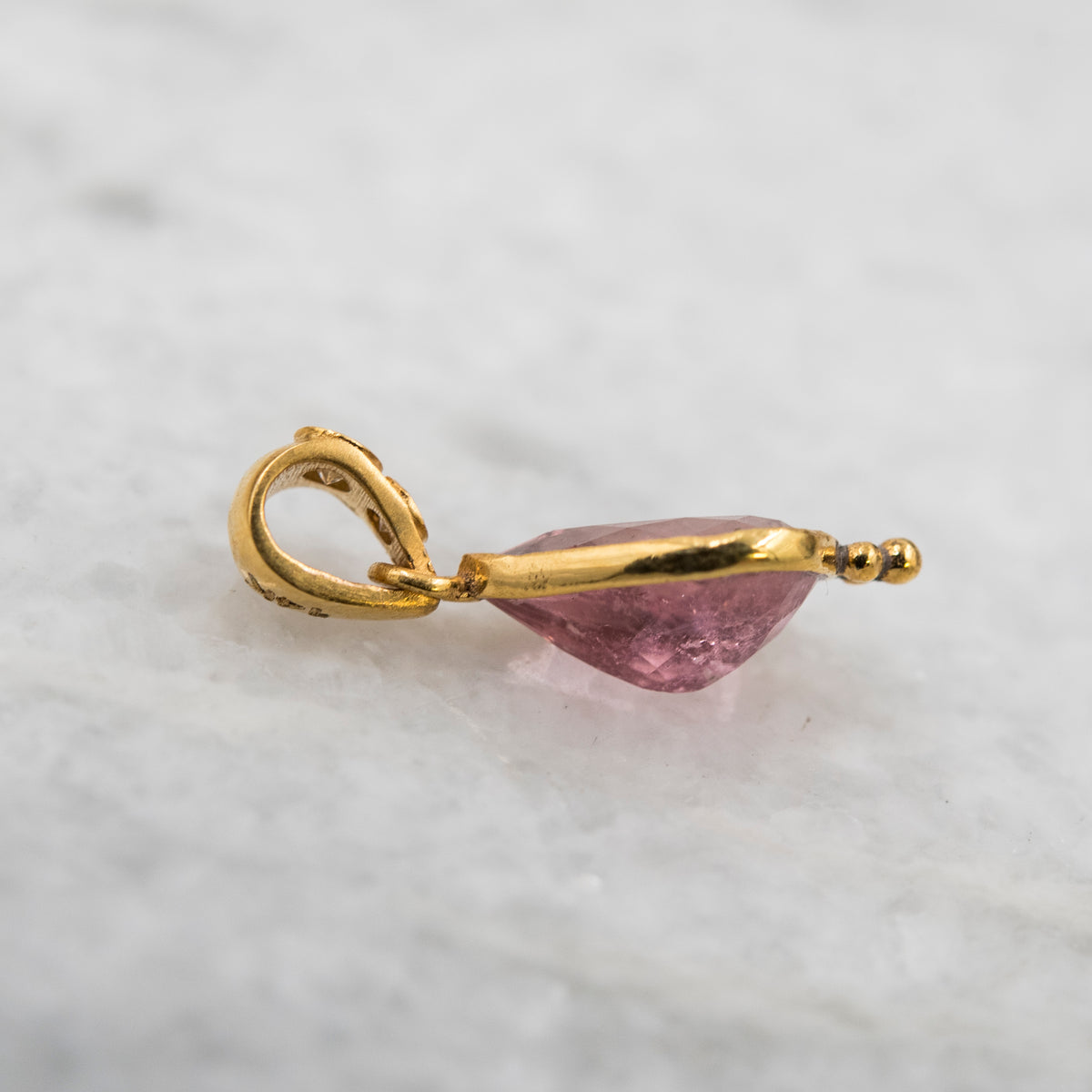14 Karat Gold | Pink Tourmaline & Diamond Pendant Collection