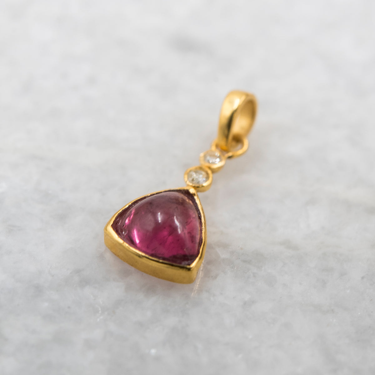 14 Karat Gold | Pink Tourmaline & Diamond Pendant Collection