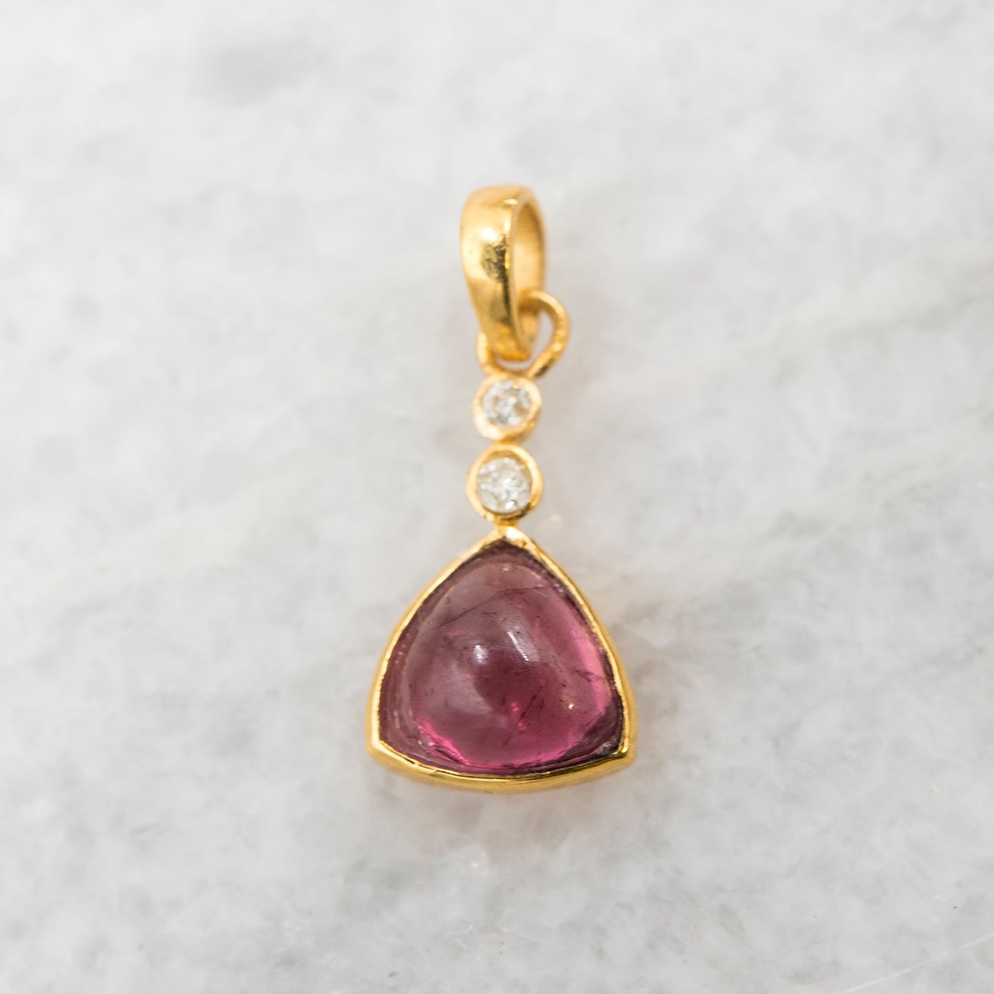 14 Karat Gold | Pink Tourmaline & Diamond Pendant Collection