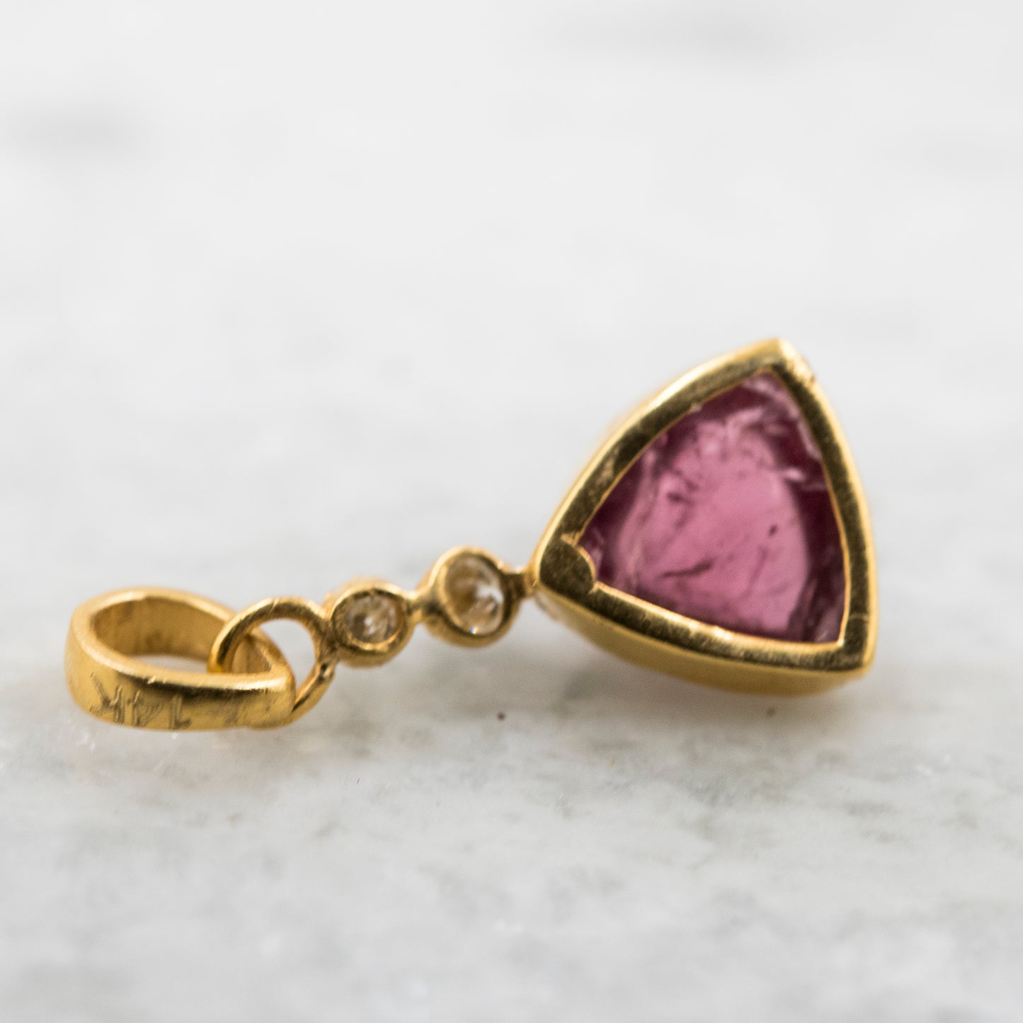 14 Karat Gold | Pink Tourmaline & Diamond Pendant Collection