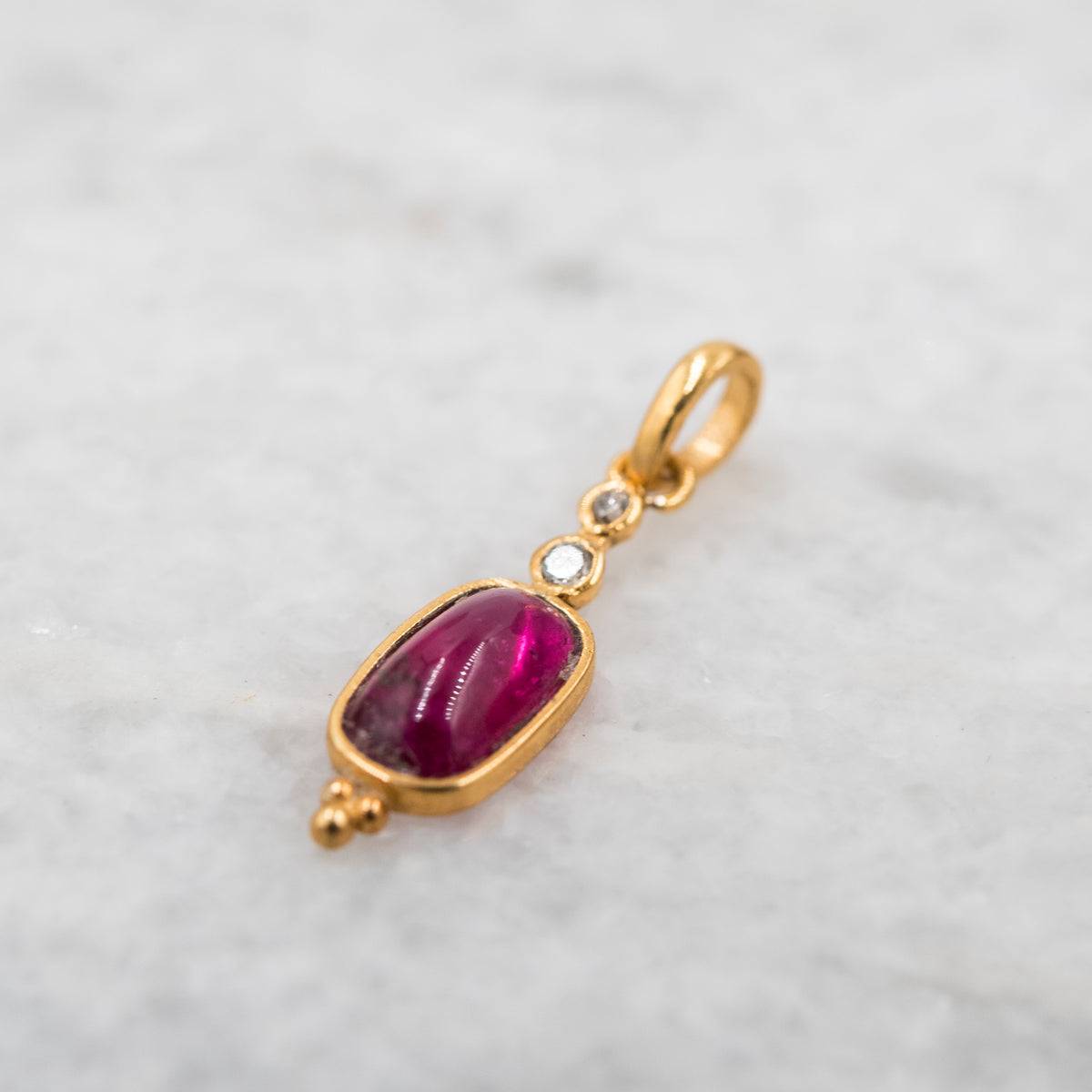 14 Karat Gold | Pink Tourmaline & Diamond Pendant Collection